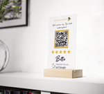 Google Bewertungskarte | Acryl Aufsteller QR-Code