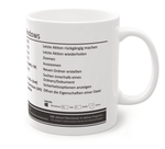 Diese Tasse mit Windows Shortcuts erleichtert dir deinen Arbeitsalltag. Die Tasse zeigt dir die notwendigen Tastenkürzel für jede Situation im Büro und vereinfacht und beschleunigt für dich den Alltag.