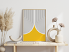 Dieses Poster zeigt dir eine moderne, minimalistische Darstellung in Gelb. 