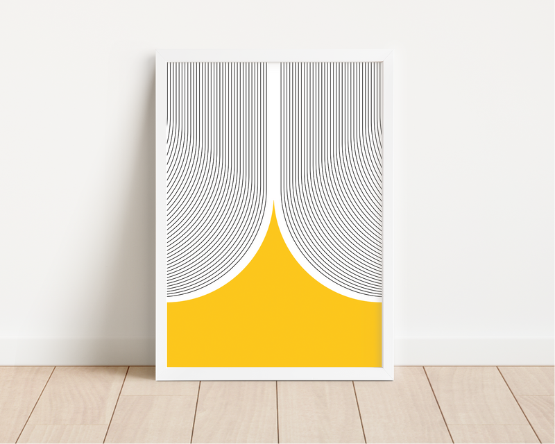 Dieses Poster zeigt dir eine moderne, minimalistische Darstellung in Gelb. 
