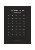 Dieses Poster zeigt dir eine witzige Art, die Zeit auf der Toilette zu verbringen. Mit der Wörtersuche für das Badezimmer vertreibst du dir die Zeit auf deinem WC und schenkst deine Gäste ein Lächeln ins Gesicht.